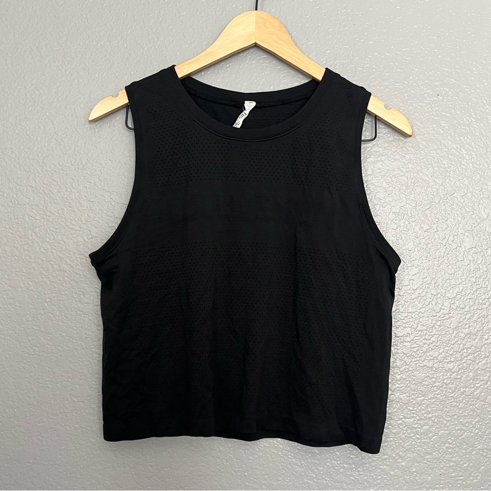 Lululemon Black Cropped Muscle Tank